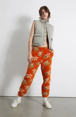 PacSun Groovy Floral Sherpa Sweatpants