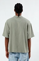 PacSun Cropped Boxy Gauze Camp Shirt