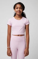 PAC 1980 Kids WHISPER Active Pink Crew Neck T-Shirt