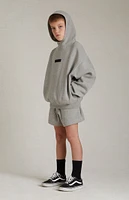 Kids Fear of God Essentials Dark Heather Oatmeal Hoodie