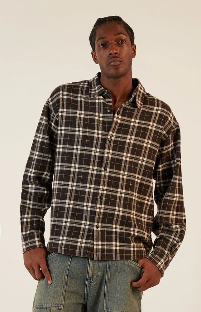 Pacsun Washed Cropped Flannel Shirt