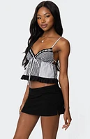 Edikted Joanne Mixed Gingham Tank Top