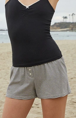 John Galt Striped Keira Pajama Shorts