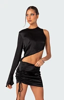 Edikted Solstice Asymmetric Satin Top