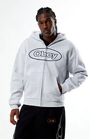 Obey Oval Extra Heavyweight Zip Up Hoodie
