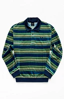 HUF Kramer Long Sleeve Velour Polo Shirt