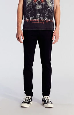 Pacsun High Stretch Black Stacked Skinny Jeans