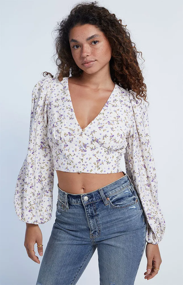 MINKPINK Hailey Cropped Blouse