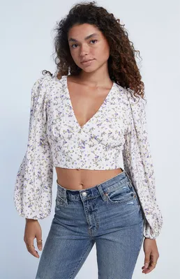 MINKPINK Hailey Cropped Blouse