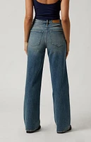 PacSun Medium Indigo High Waisted Girlfriend Jeans