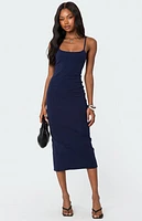 Edikted Air Back Slitted Midi Dress