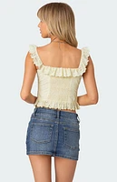 Edikted Square Neck Ruffled Corset