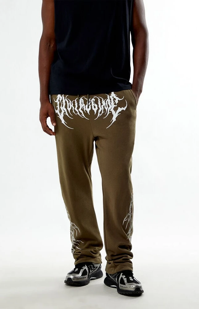 Civil Olive Chaos Thorns Straight Leg Sweatpants
