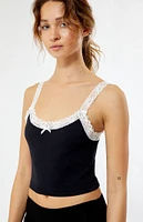 Contour Seamless Lace Strap Tank Top