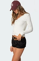 Edikted Odelia Cable Knit Cardigan