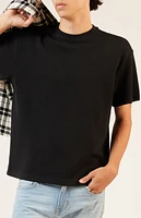 Pacsun Black Solid Waffle Knit T-Shirt