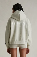 Fear of God Essentials Women's Heather Stone Classic Zip Up Hoodie