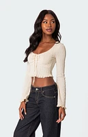 Lacey Long Sleeve Knit Top