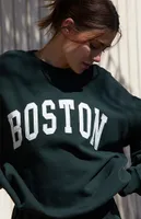 John Galt Green Erica Boston Crew Neck Sweatshirt