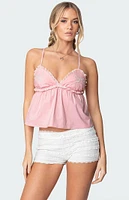 Edikted Bow & Frill Babydoll Top