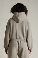 Fear of God Essentials Women's Heather Grey Cropped Hoodie