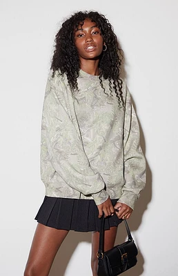 Pacsun Tree Camo Crew Neck Sweatshirt