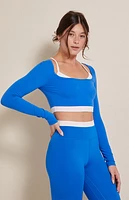 PAC 1980 Active Blue Double Layered Long Sleeve Top