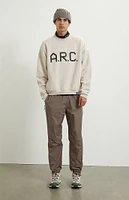 A.R.C. Oatmeal Vintage Wash Heavyweight Fleece Crew Neck Sweatshirt