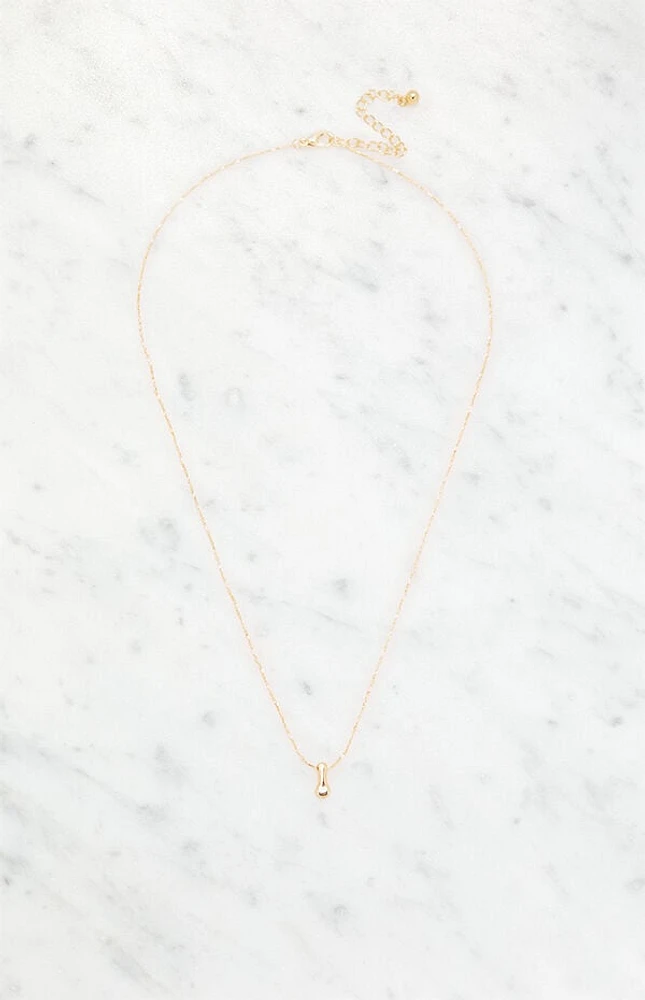 LA Hearts I Initial 14K Gold Plated Necklace
