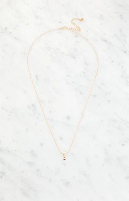 LA Hearts I Initial 14K Gold Plated Necklace