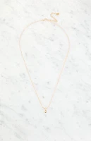 LA Hearts I Initial 14K Gold Plated Necklace