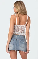 Edikted Rhea Sheer Lace Tank Top