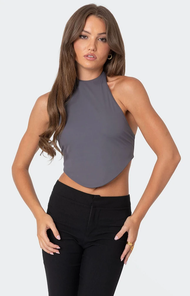 Edikted Raine Curved Halter Top