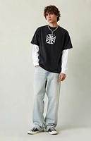 Pacsun Dylan Baggy Jeans Light Wash Tinted