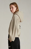 Fear of God Essentials Women's Desert Sand Fleece Cropped Hoodie