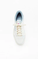 Reebok Women's White & Blue Phase Court Sneakers