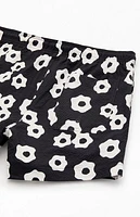 Pacsun Bloches Black Searsucker 4.5'' Swim Trunks