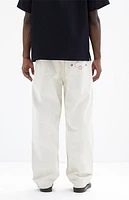 Pacsun Cream Baggy Clover Jeans