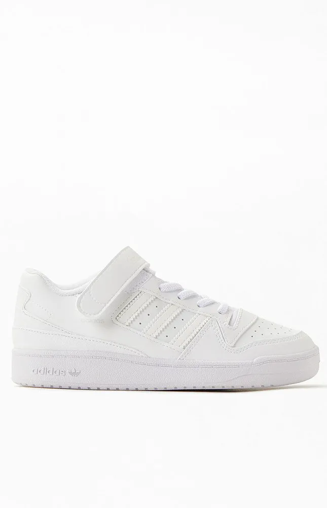 Kids White Forum Low Shoes