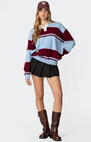 Edikted Kian Striped Polo Sweater