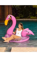 PoolCandy Inflatable 42" Jumbo Glitter Flamingo Pool Tube