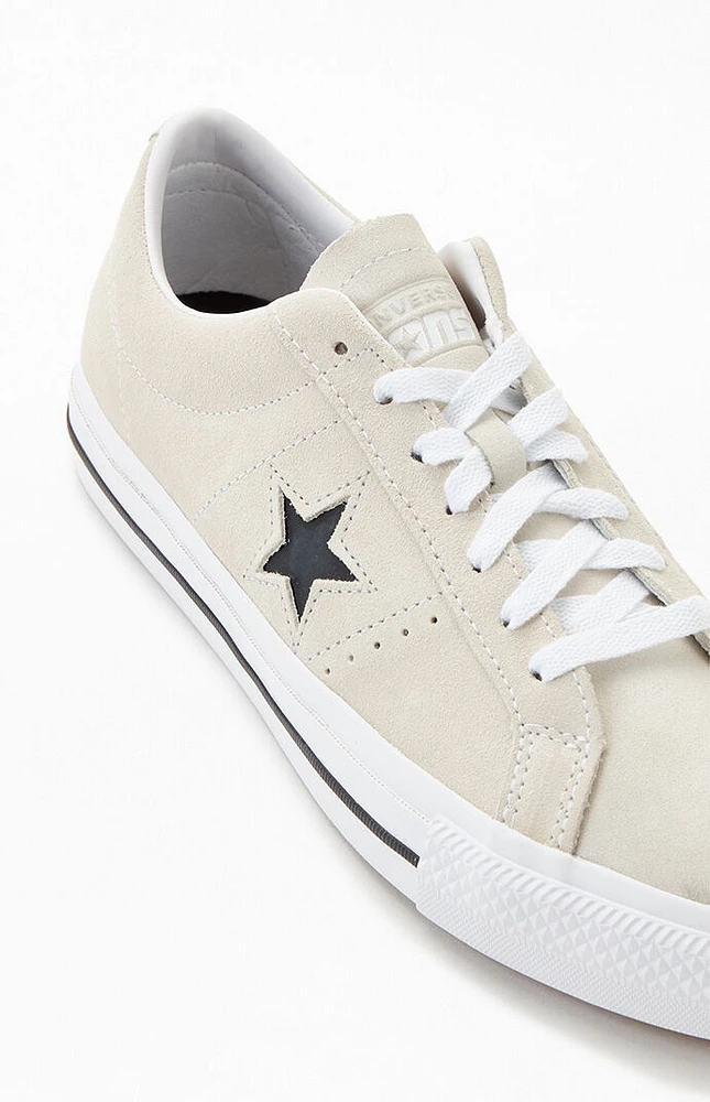 Converse Off White One Star Pro Suede Shoes