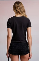 Third Charm Butterfly Patch Skimmer T-Shirt