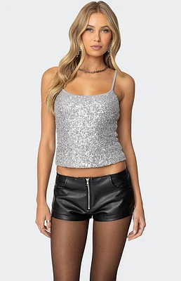 Edikted Celene Sequin Tank Top