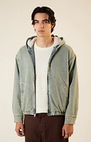 PacSun Light Indigo Hooded Denim Jacket