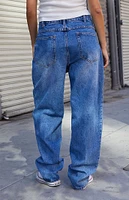 John Galt Medium Blue Straight Leg Baggy Jeans