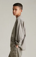 Fear of God Essentials Kids Heather Grey University Long Sleeve T-Shirt