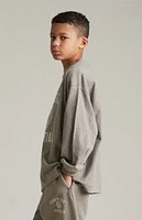 Fear of God Essentials Kids Heather Grey University Long Sleeve T-Shirt