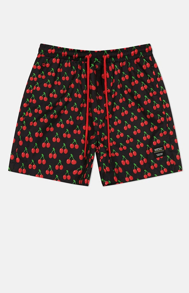 WeSC America Inc Zack Cherries AOP 5" Swim Trunks