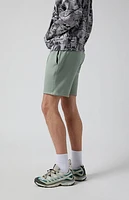 Pacsun Green Fleece Volley Sweat Shorts